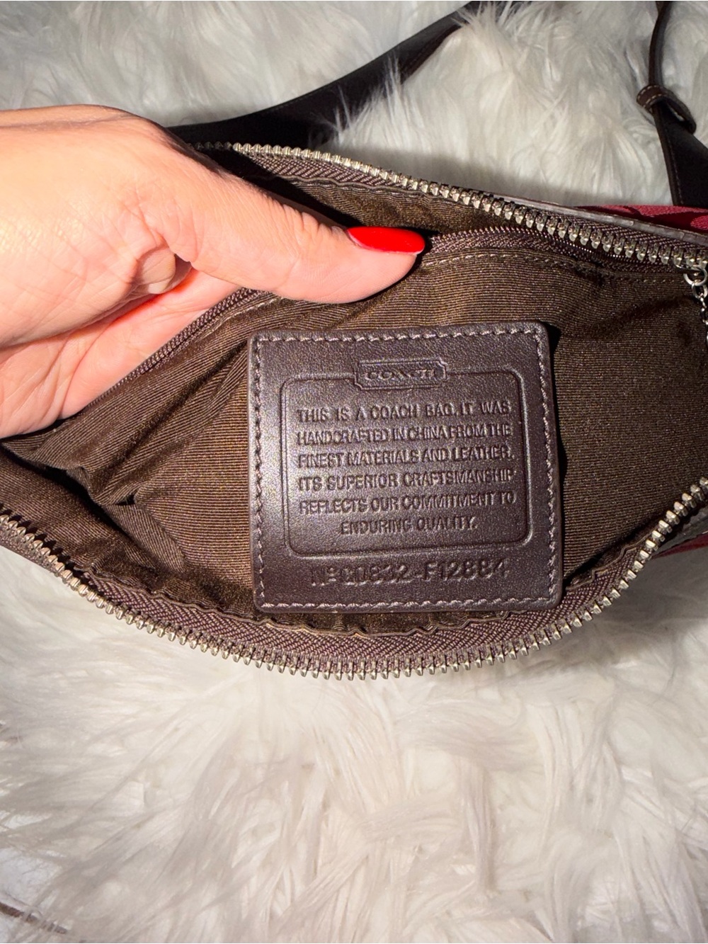 COACH Y2K Vintage Signature Sufflette Shoulder/Crossbody Bag Red 12884 - Picture 5 of 5